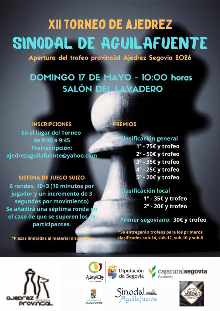 Torneo ajedrez Aguilafuente 2026